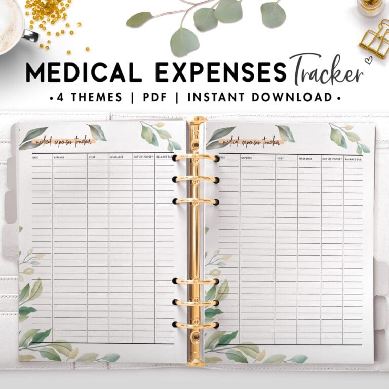 Medical Expenses Tracker - World of Printables