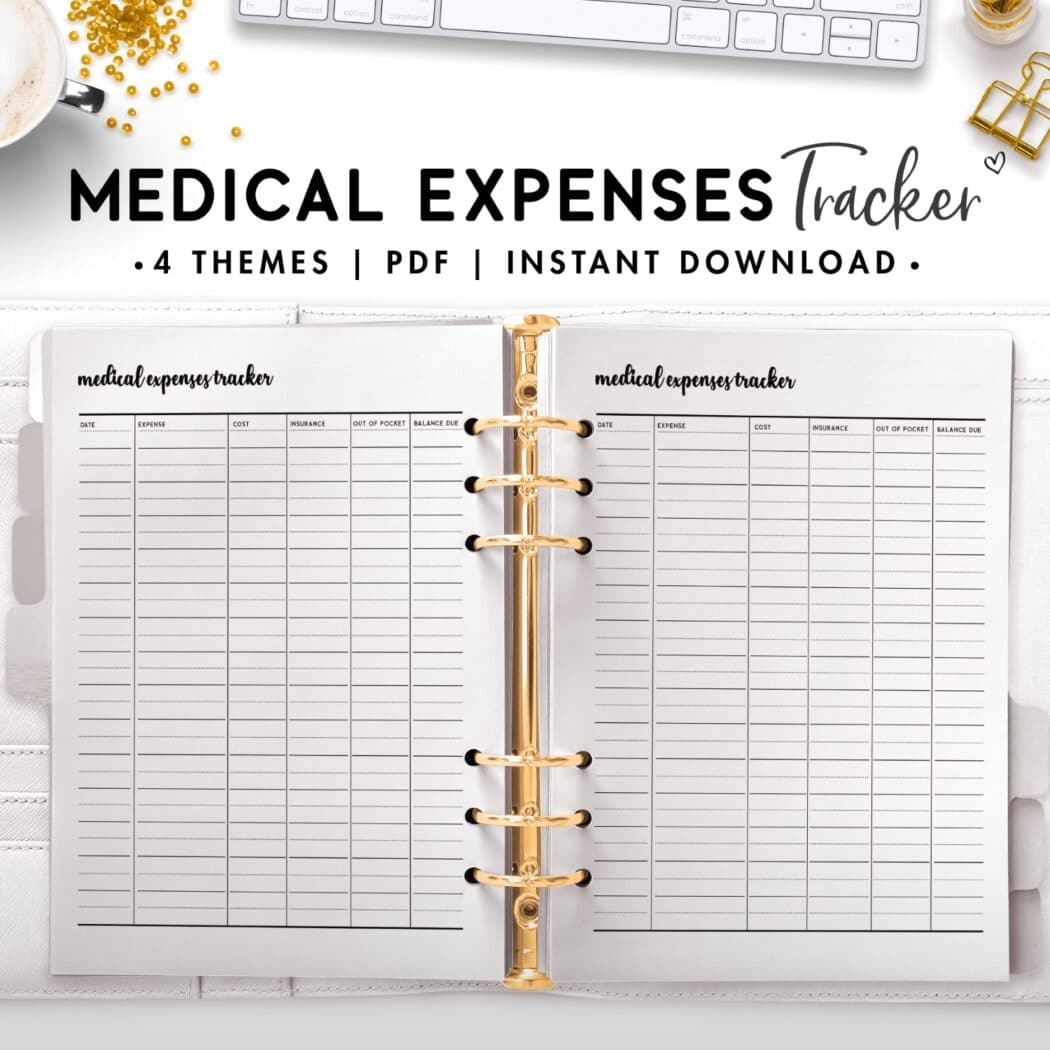medical expenses tracker - cursive