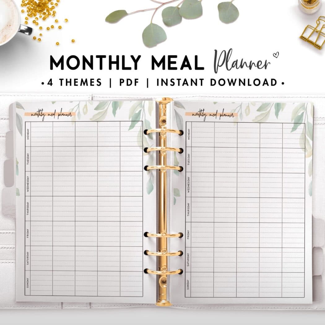Monthly Meal Planner - World of Printables
