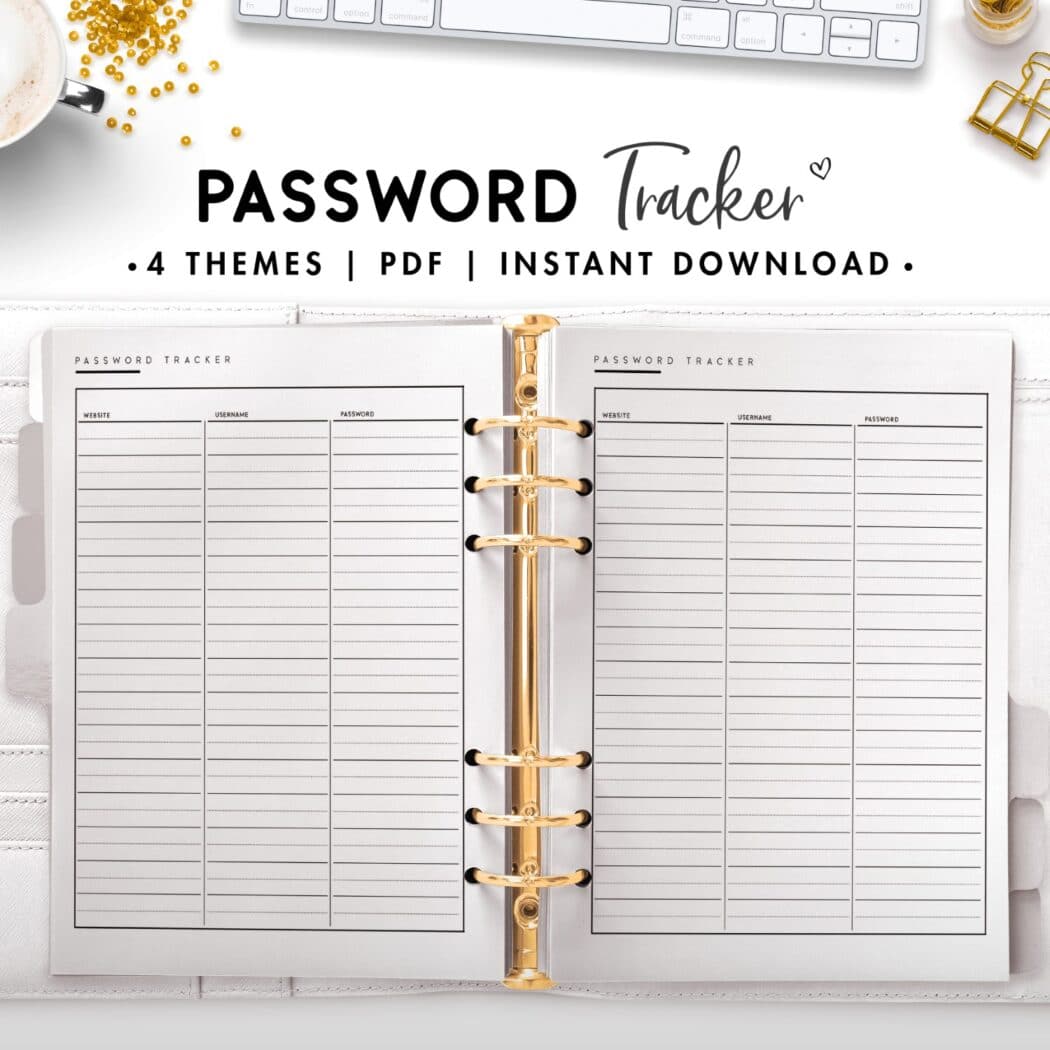 password tracker - business - classic