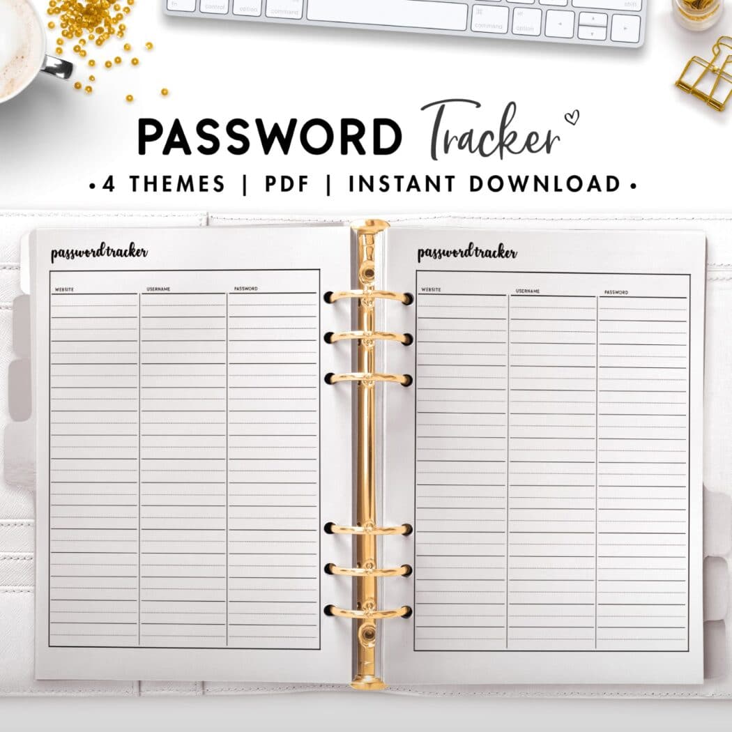 Password Tracker - World of Printables