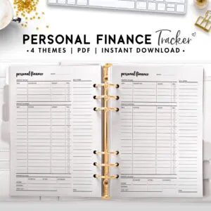personal finance tracker - cursive