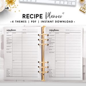 recipe planner - cursive