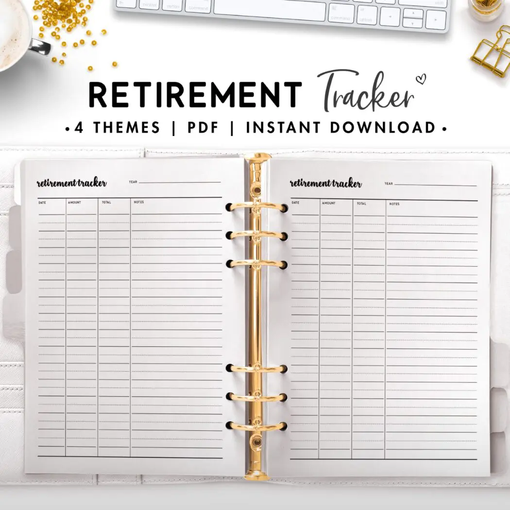 retirement tracker - cursive