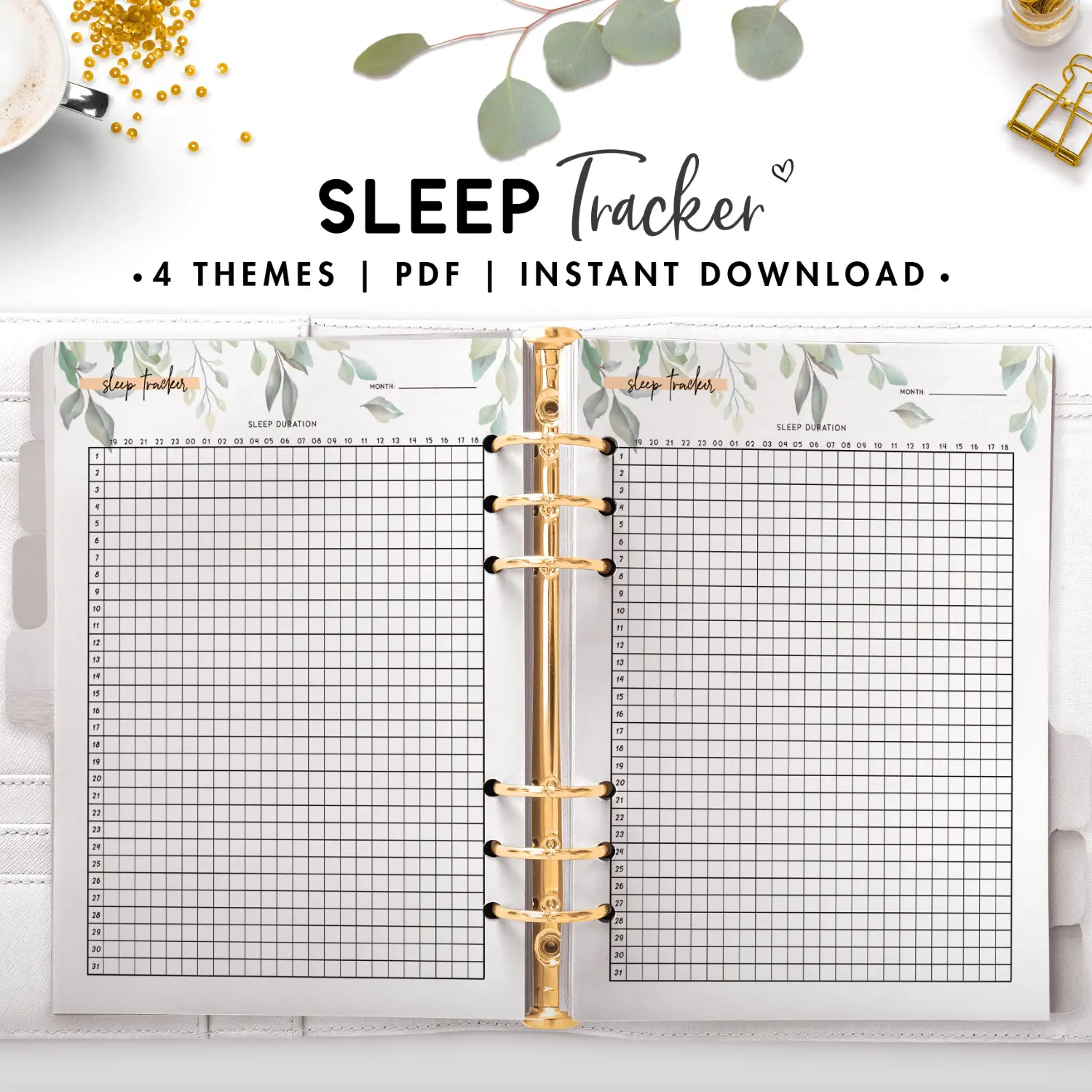 Sleep Tracker Printable Graphic by HelArtShop · Creative Fabrica