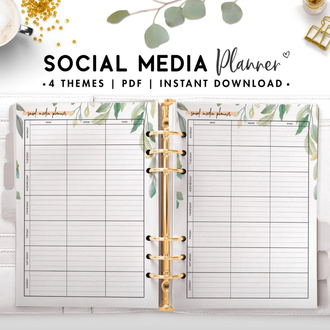 social media planner - botanical
