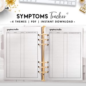 symptoms tracker - cursive