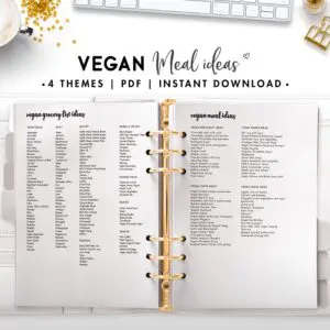 vegan meal ideas - cursive