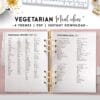 Vegan Grocery List &amp; Meal Ideas - World of Printables