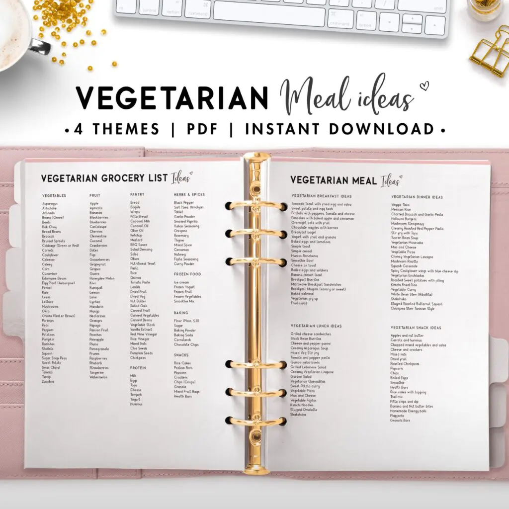 vegetarian meal plan ideas