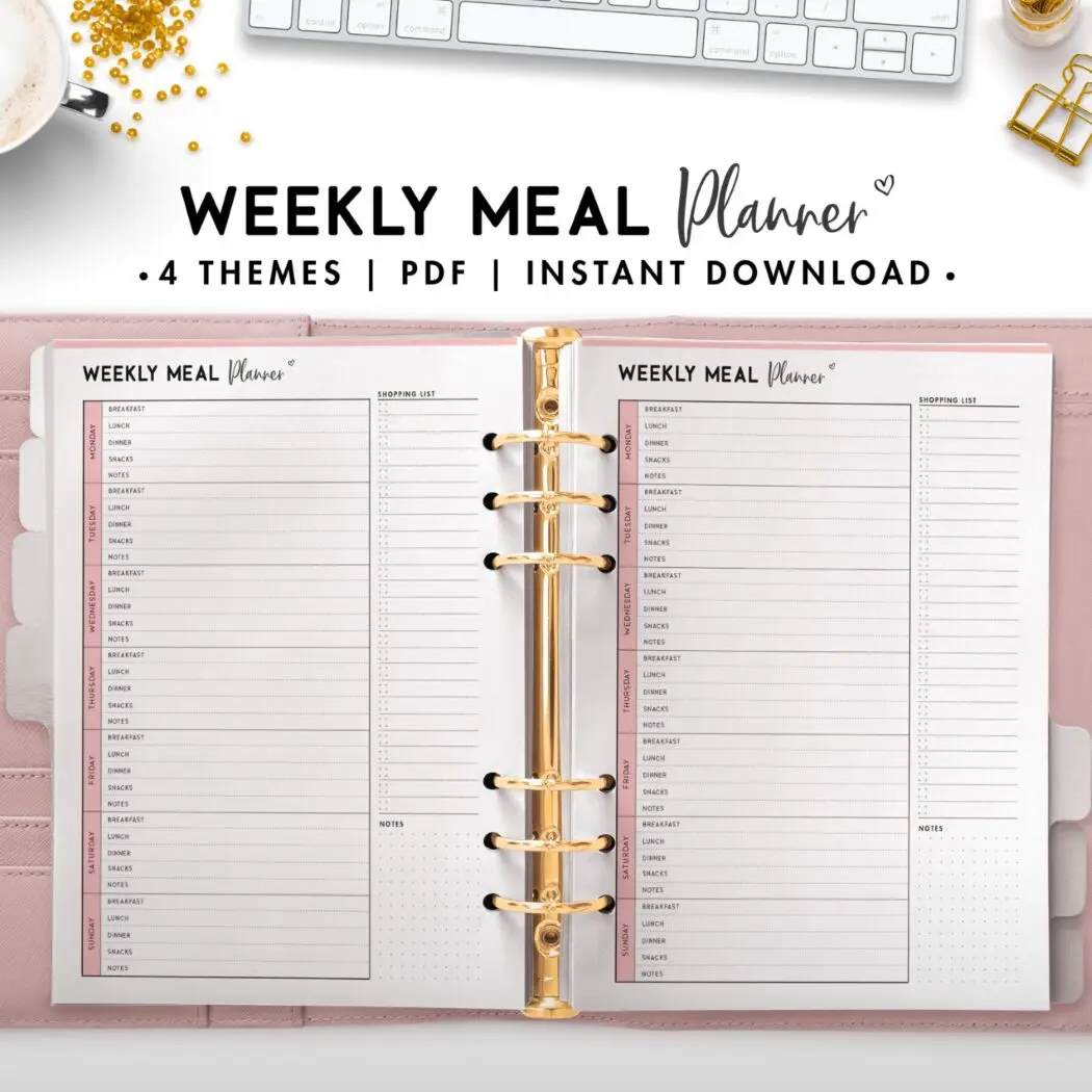 weekly meal planner - soft