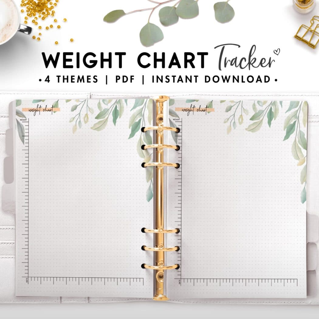 weight chart tracker - botanical