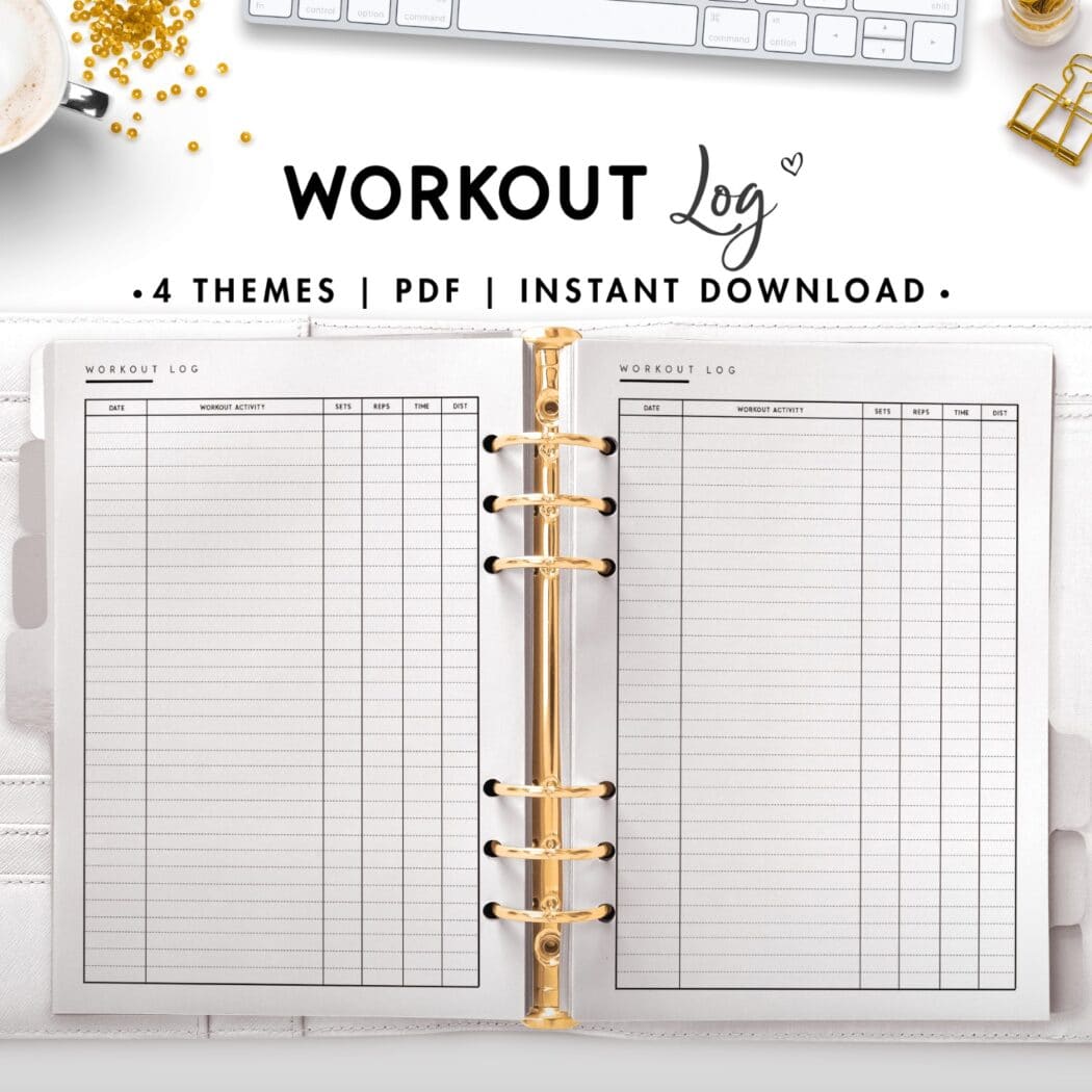 Printable Blank Workout Log | Templates at allbusinesstemplates.com
