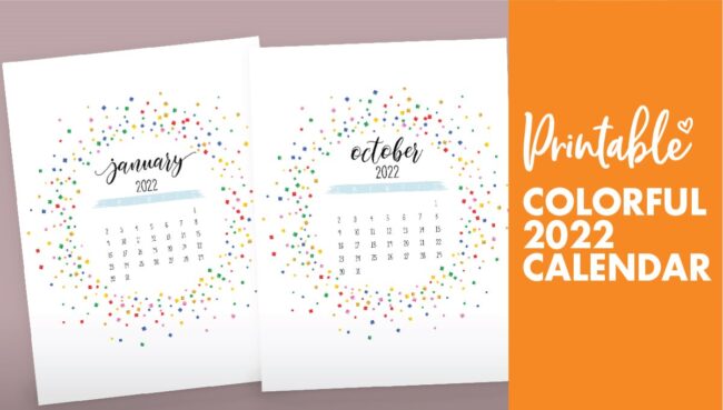 2022 free printable calendar
