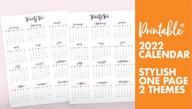 2022 year calendar - calendar 2022