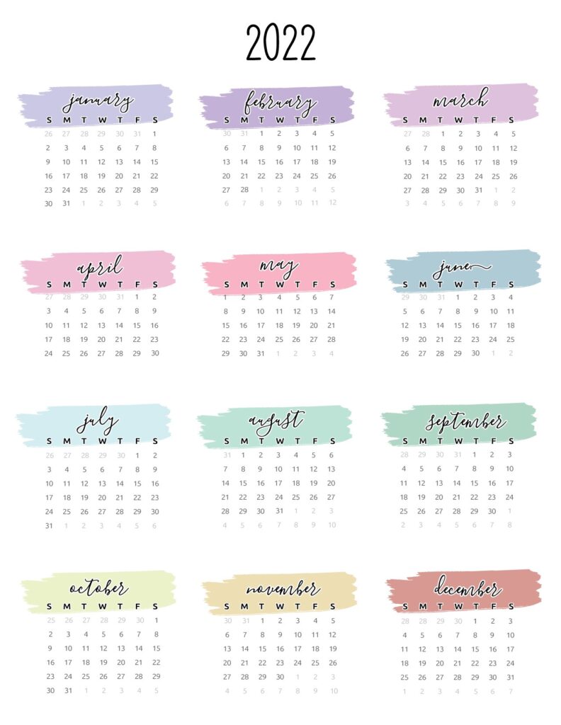 Free Calendar 2022