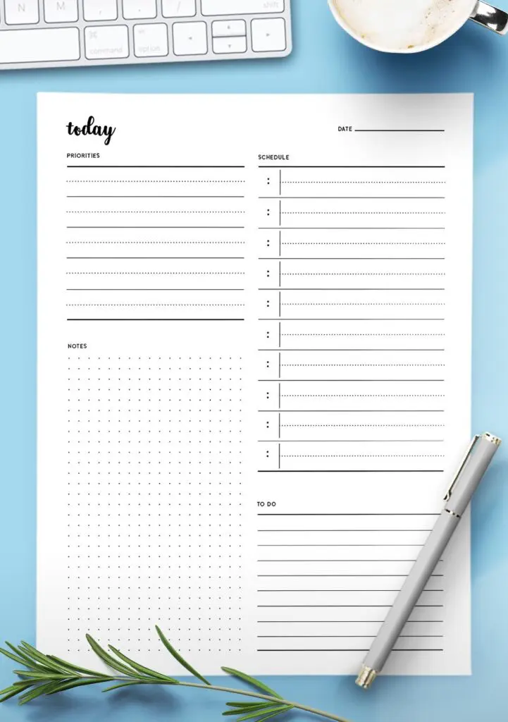 aesthetic to do list template