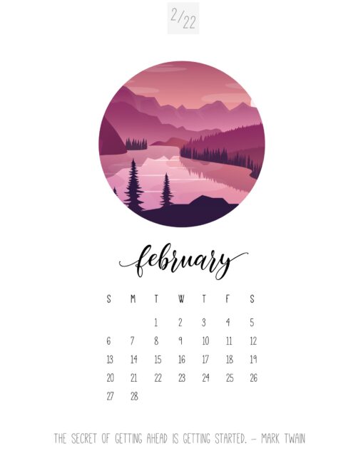 Free Printable Art Calendar 2022 World of Printables