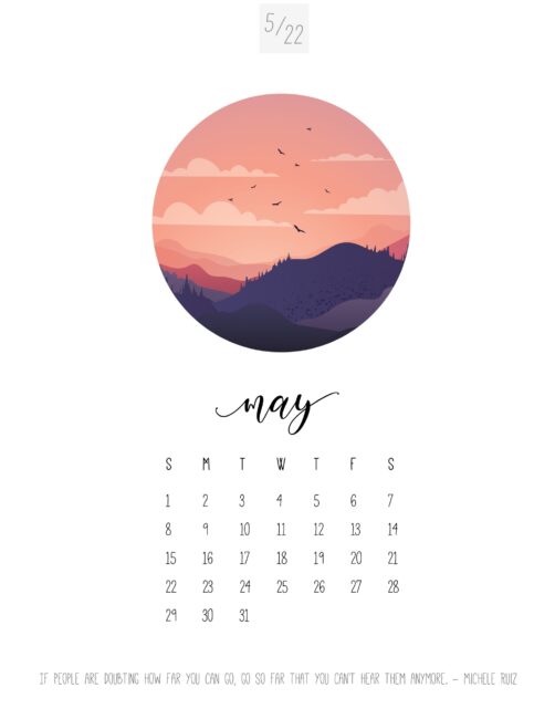 Free Printable Art Calendar 2022 World of Printables
