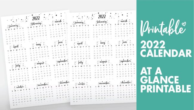at a glance calendar 2022 - calendar 2022