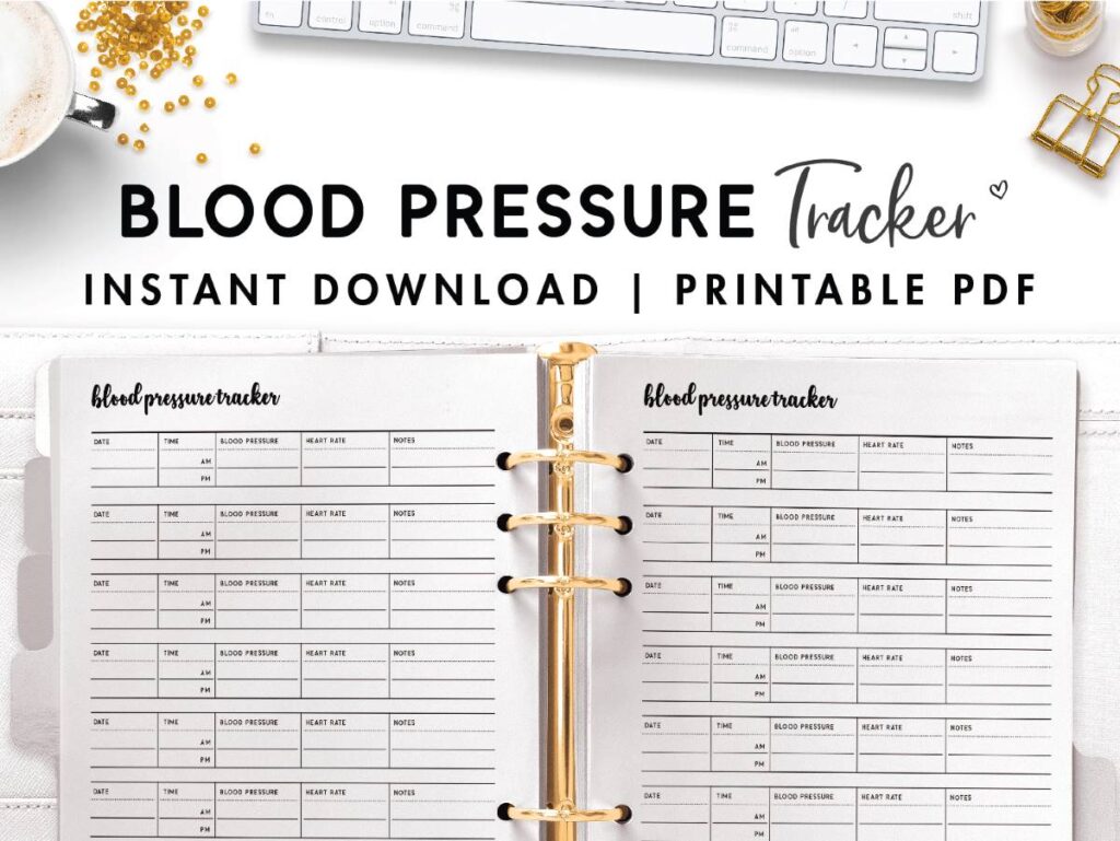 blood pressure tracker sheet