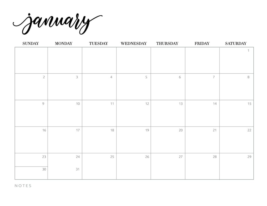 free printable january 2022 calendars world of printables