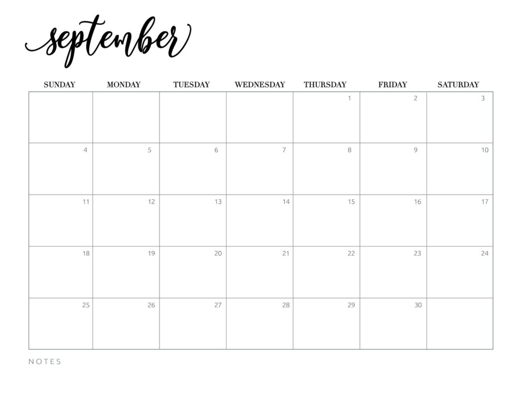 free printable september 2022 calendars world of printables