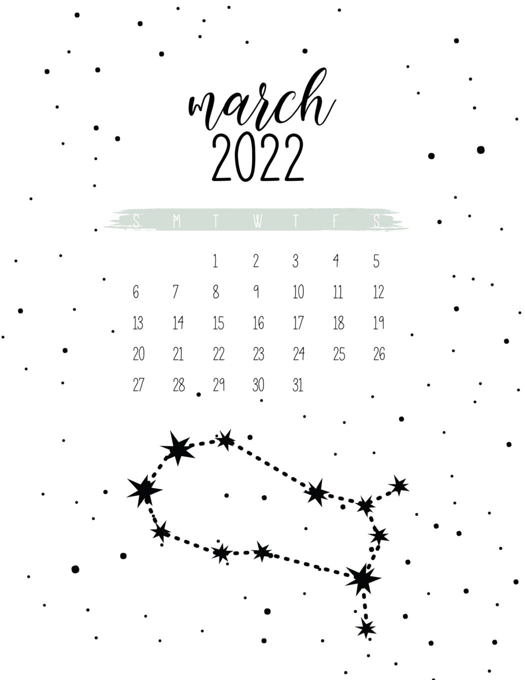 Free Printable March 2022 Calendars World of Printables