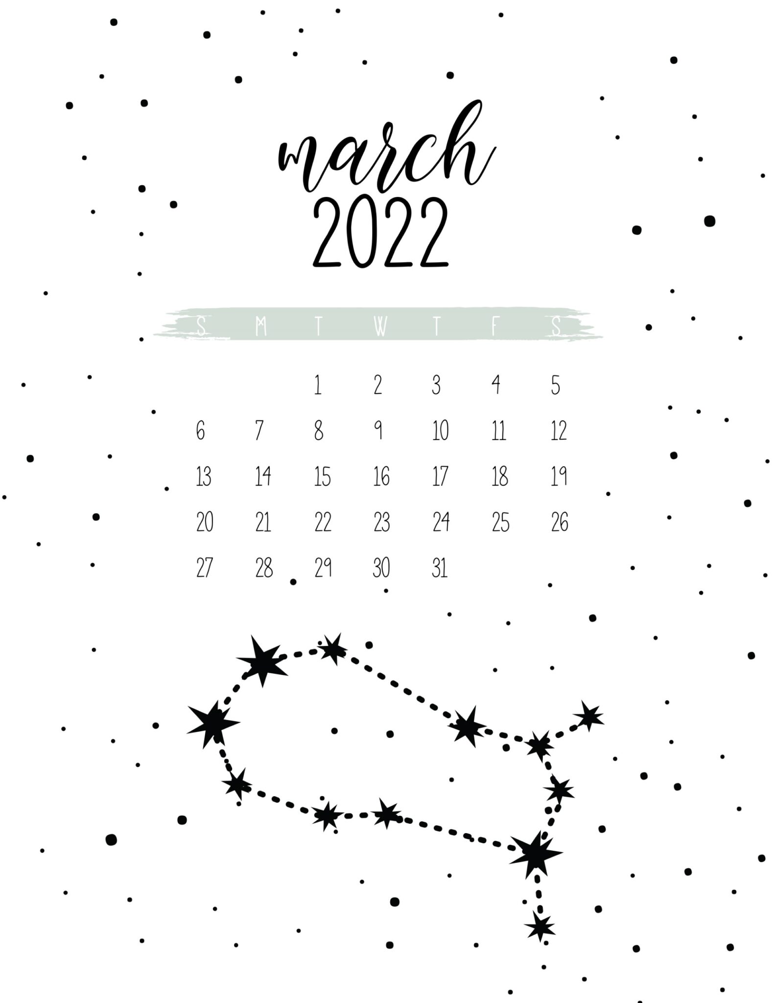 Free Printable March 2022 Calendars World of Printables