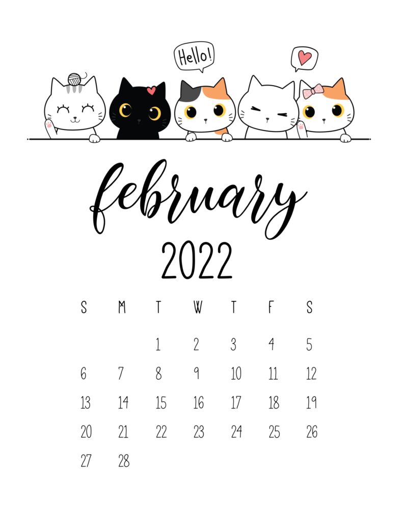 free printable february 2022 calendars world of printables