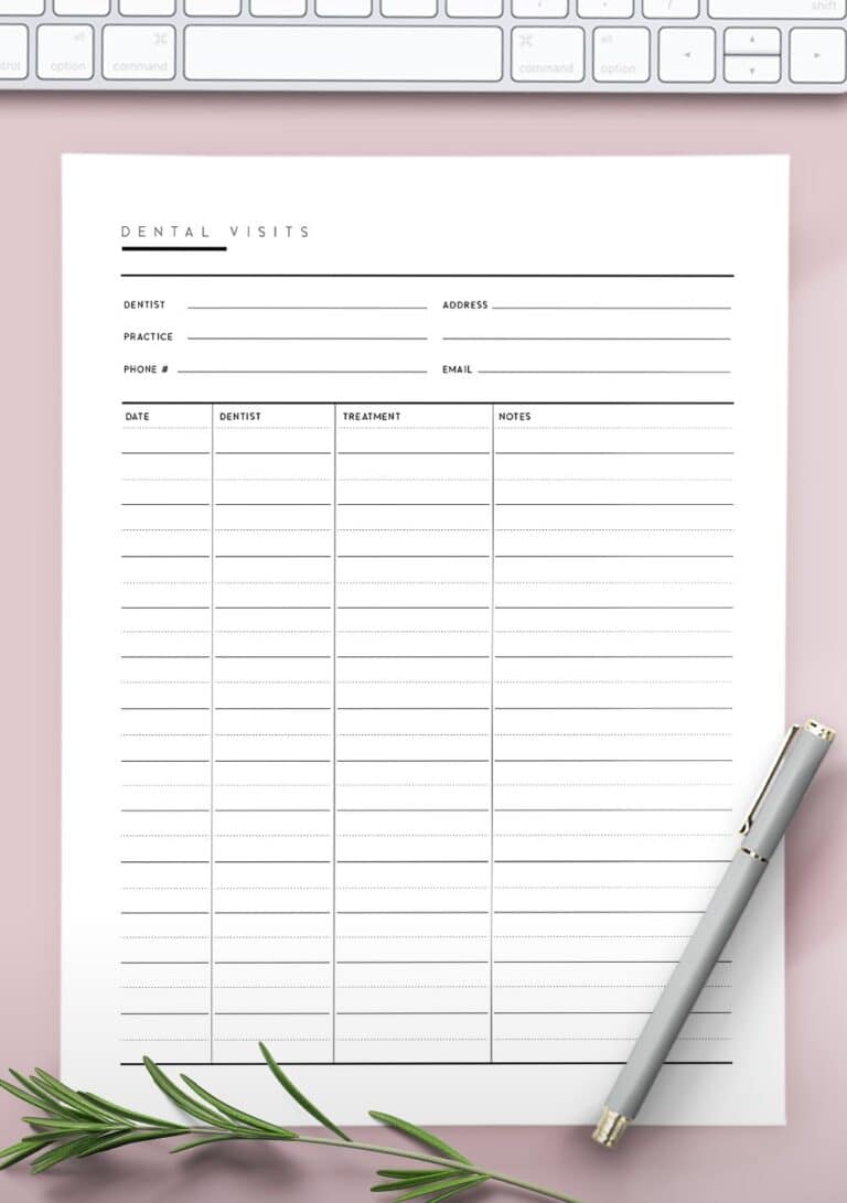 Download Dental Record Template PDF - World of Printables