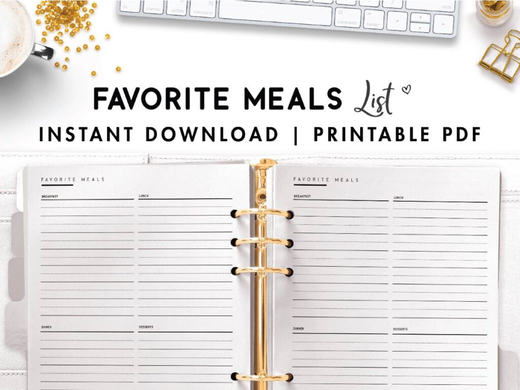 favorite meals list