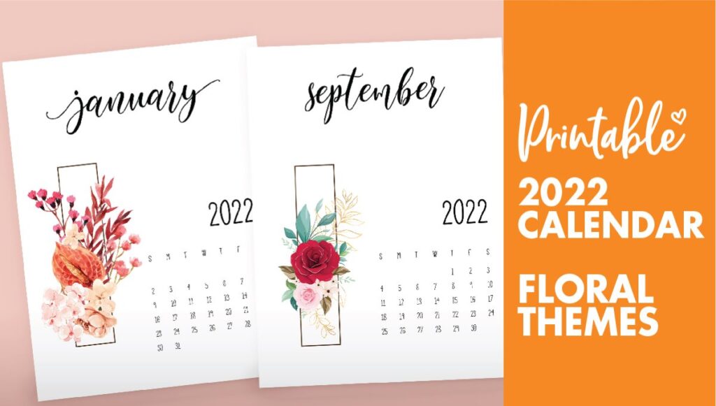 floral 2022 calendar