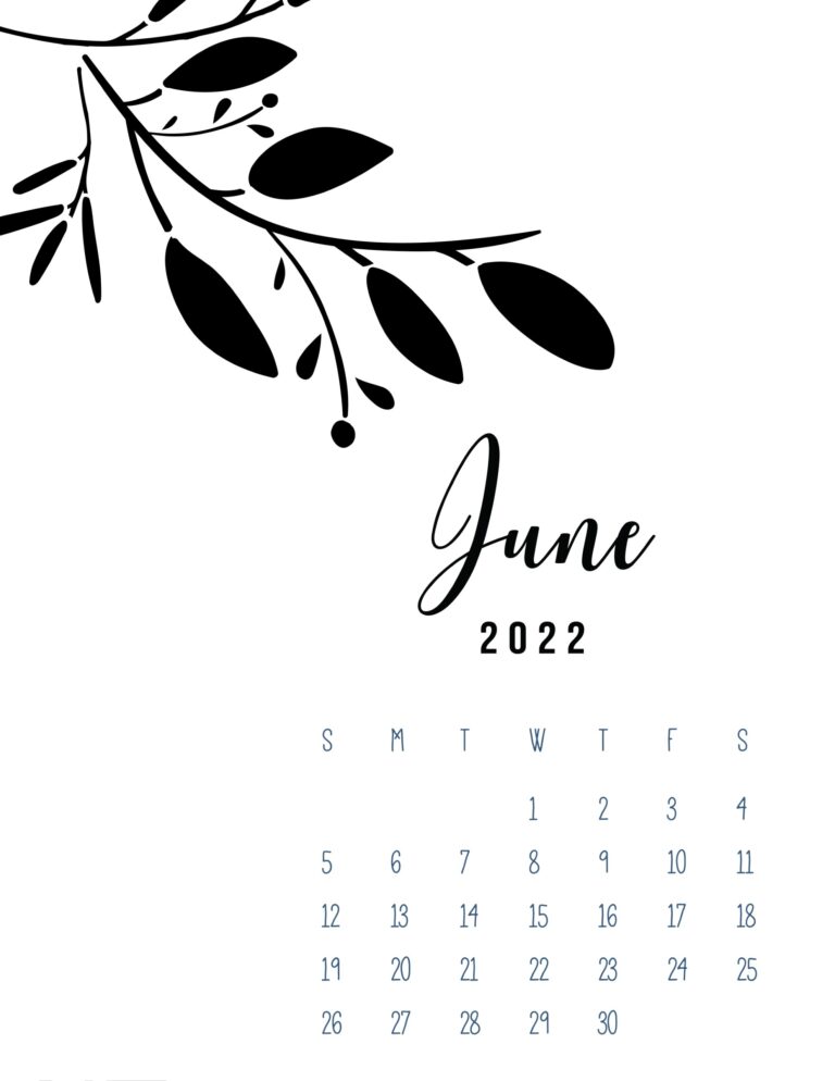 Free Printable June 2022 Calendars 100's of Styles All Free!