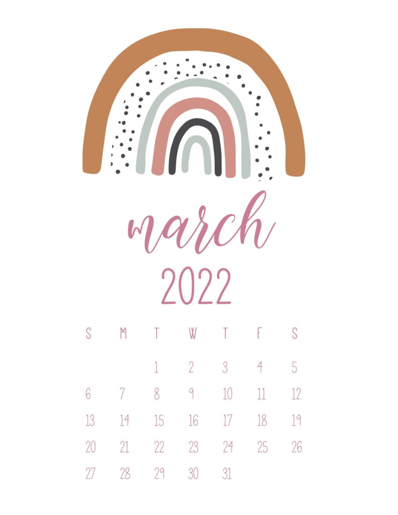 Free Printable March 2022 Calendars - World Of Printables