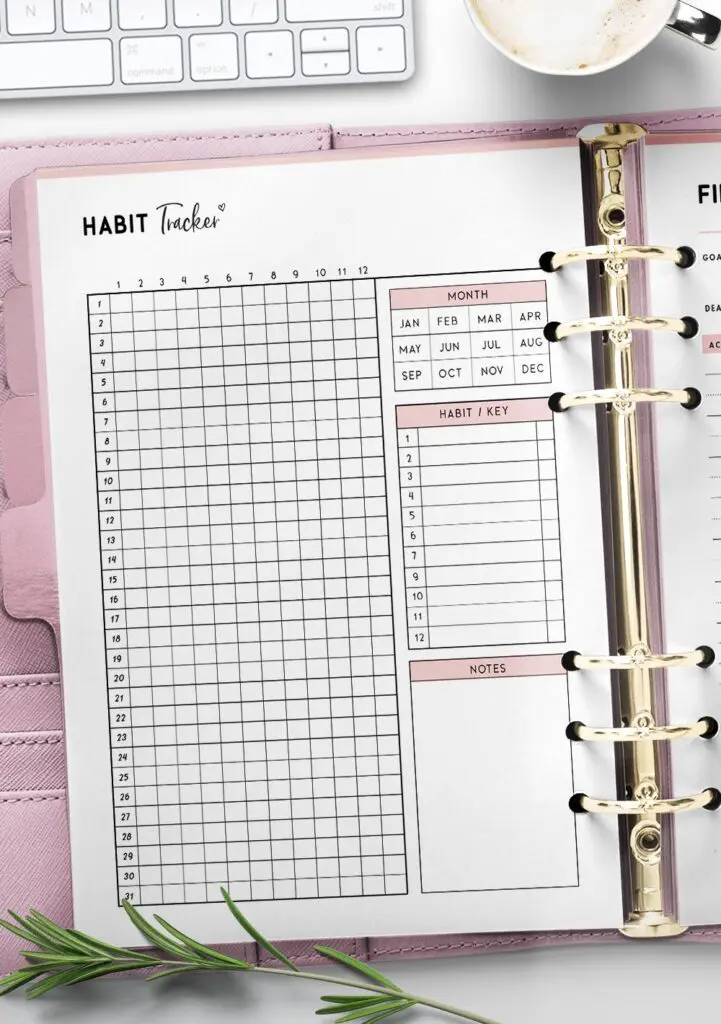 free habit tracker template