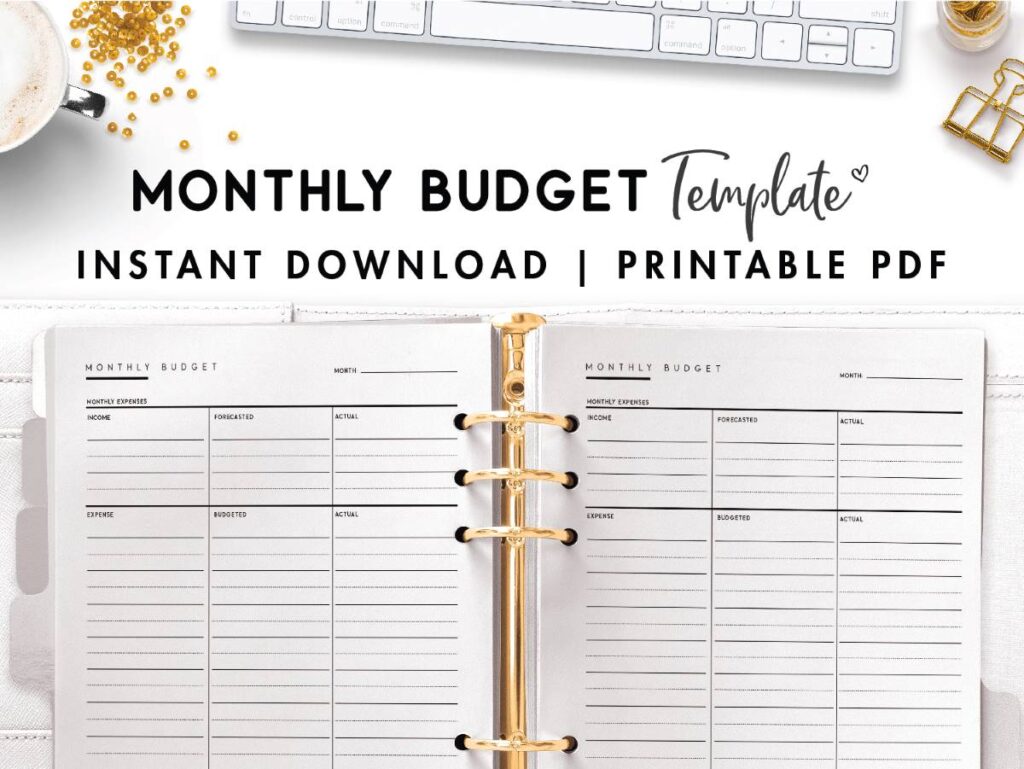 free monthly budget template