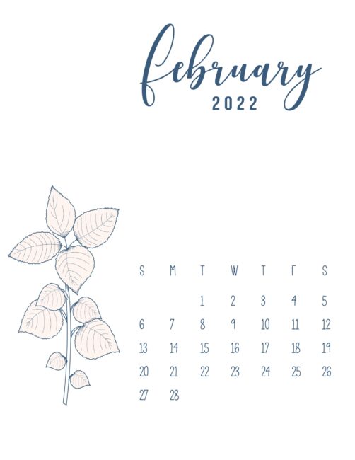 Free Printable February 2022 Calendars - World of Printables