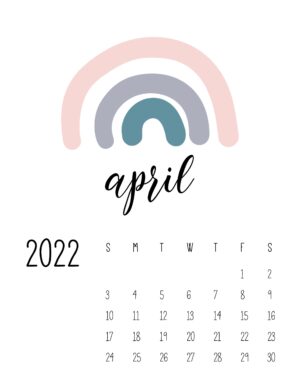 free printable 2022 rainbow calendar world of printables