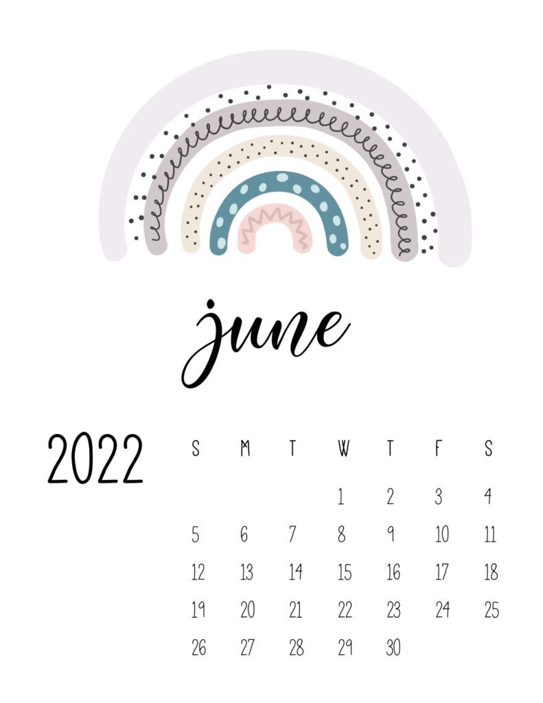 Printable Calendar For June 2022