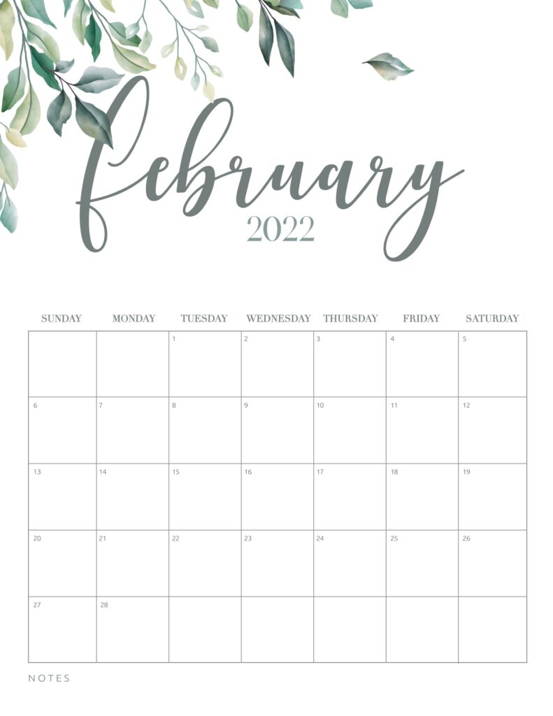 free printable february 2022 calendars world of printables