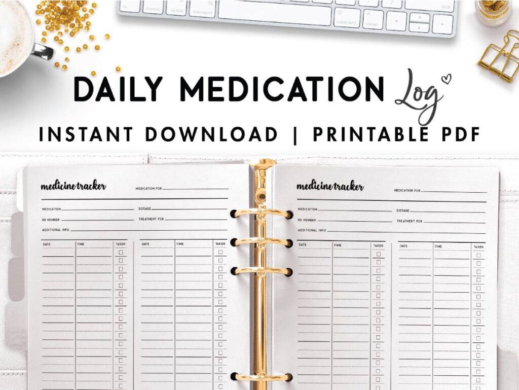 free printable daily medication log