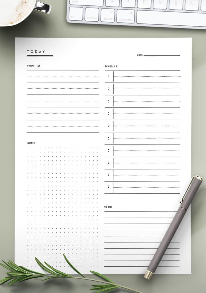 free printable daily to do list template pdf