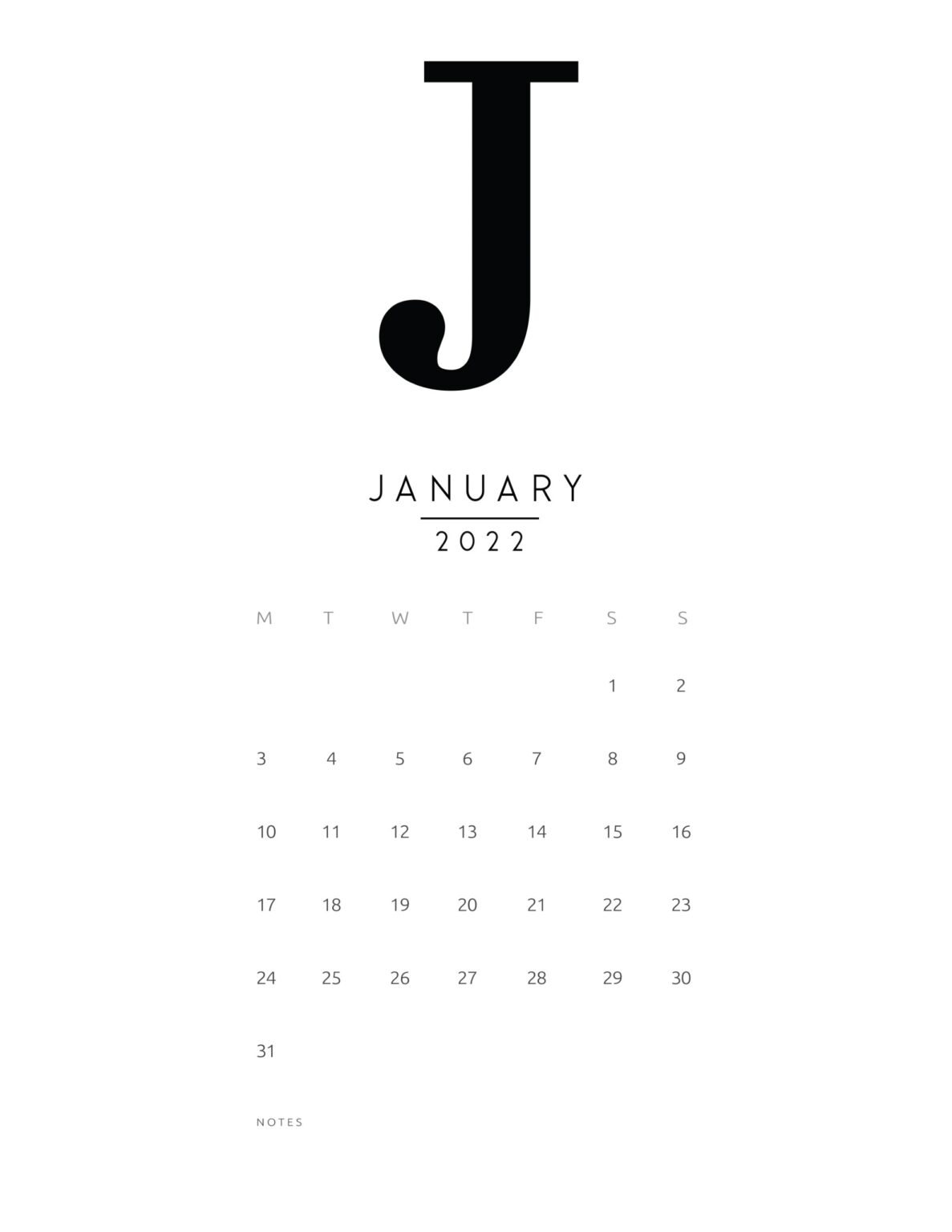 free printable monthly calendar 2022 world of printables