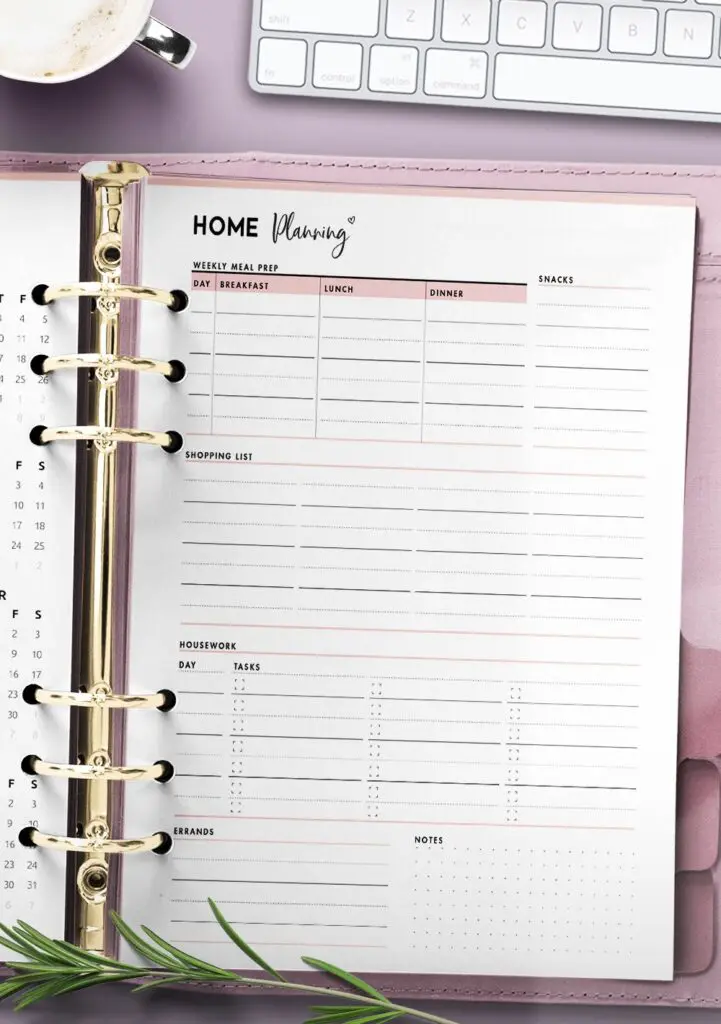 free printables organization template