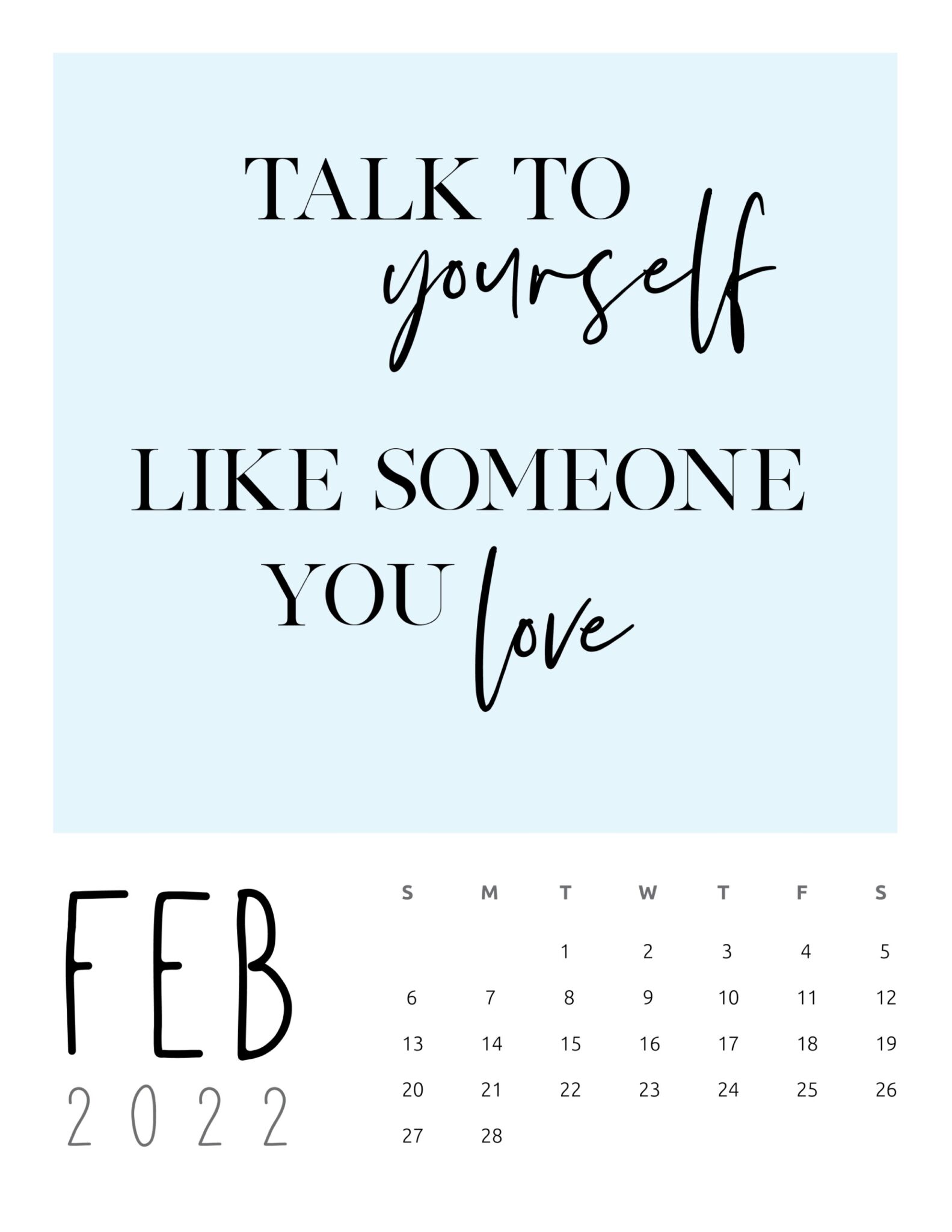 Inspirational Quotes Calendar 2022 - World of Printables