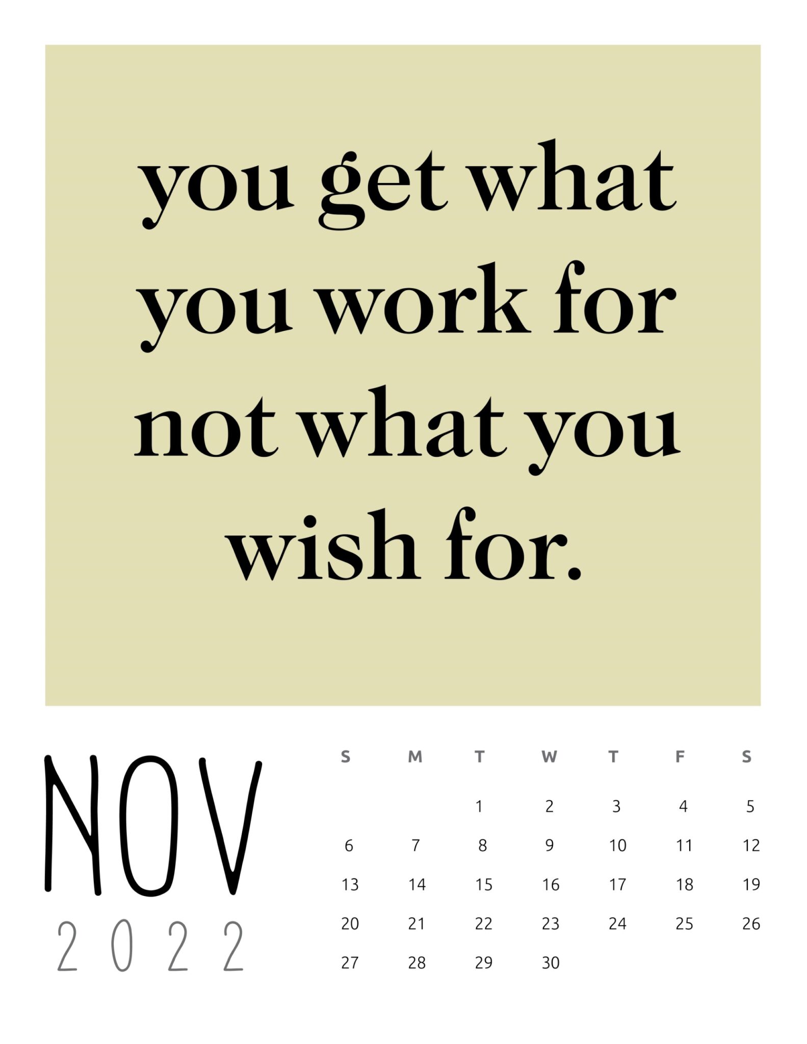 Inspirational Quotes Calendar 2022 World of Printables