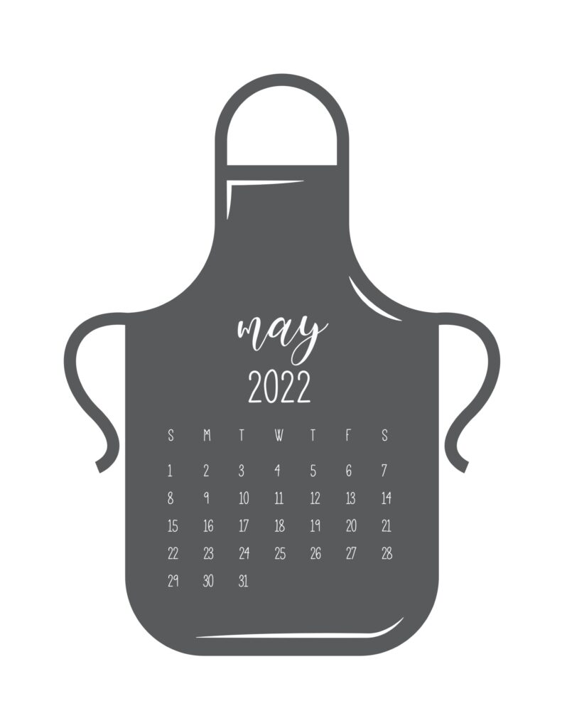kitchen calendar 2022 - may