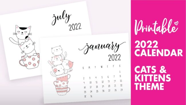 kitten calendar 2022