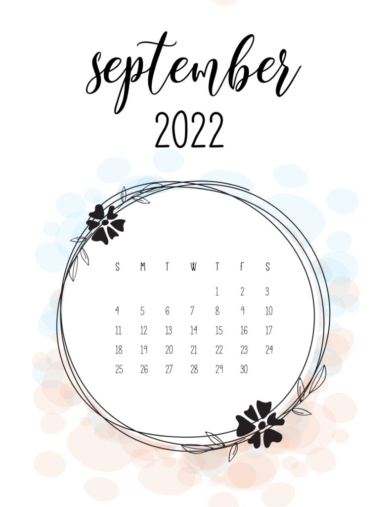 love calendar 2022 - September